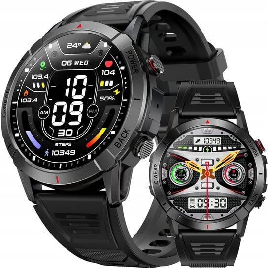 Smartwatch męski JG Smart Nx10 czarny okrągły wykrywanie tętna JG Smart
