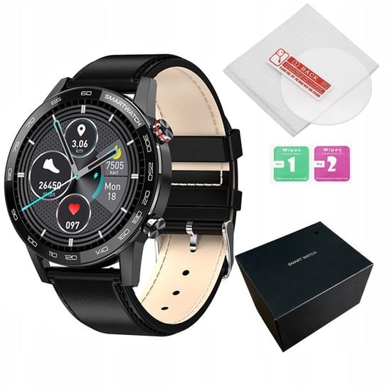 Smartwatch Męski SG-Gadgets L16 - Czarny skórzany pasek SG-Gadgets