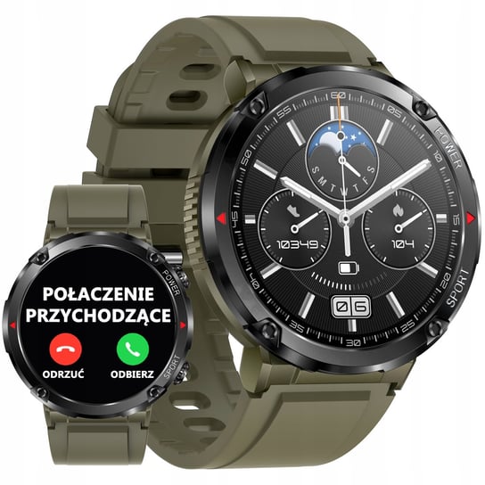 Smartwatch Męski Z Funkcją Rozmów Ciśnienie Puls Polskie Menu Kardio - Jg Smart Rnce96 JG Smart