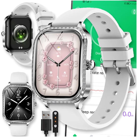 SMARTWATCH WATCH ZEGAREK AMOLED BLUETOOTH ROZMOWY MENU PL DAMSKI SMARTBAND MK88 Active Band