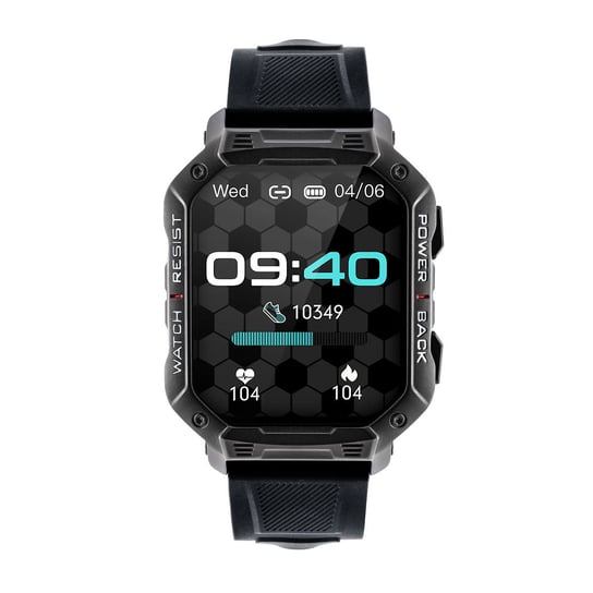 Smartwatch Watchmark Ultra Czarny Tryby sportowe Ciśnieniomierz Tętno Watchmark