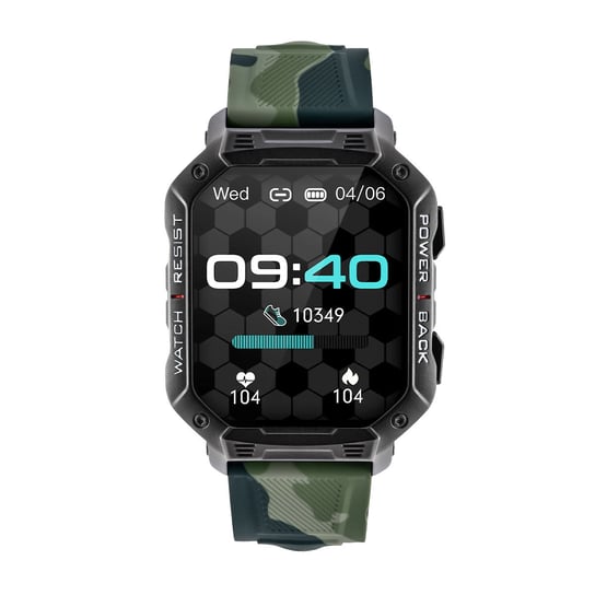 Smartwatch Watchmark Ultra Zielony Moro Tryby sportowe Ciśnieniomierz Tętno Watchmark