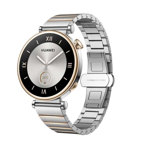 Smartwatch zegarek Bestphone BF2 srebrny z opaską linkband srebrną Bestphone