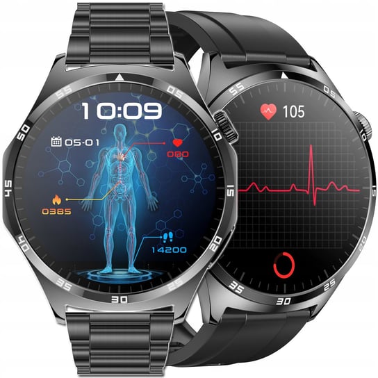 Smartwatch zegarek Ciśnieniomierz Ekg Glukoza Glikemia Hrv rozmowy menu PL JG Smart JG Smart