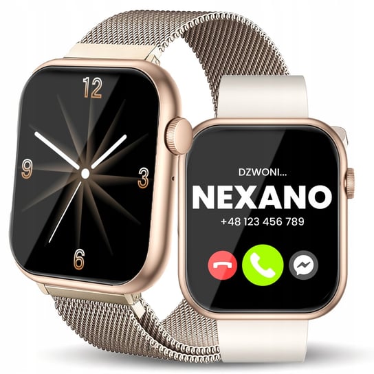 Smartwatch Zegarek Damski Menu PL Rozmowy Smart Watch Sport Puls 3 Paski Nexano