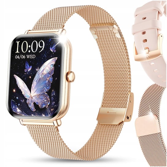 Smartwatch Zegarek Damski Pl Menu Rozmowy Wodoodporny Powiadomienia Premium JG Smart