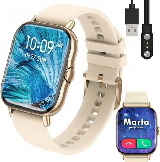 Smartwatch Zegarek Damski Rozmowy Ciśnienie Złoty DX2