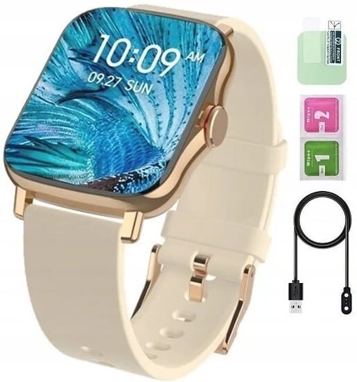 Smartwatch Zegarek Damski Rozmowy Ciśnienie Złoty DXS