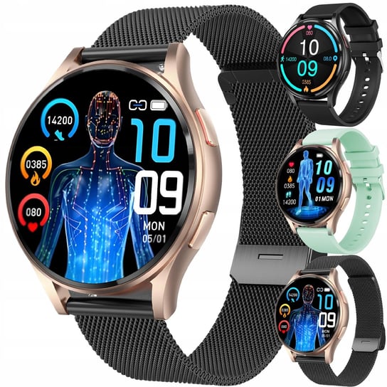 SMARTWATCH ZEGAREK KARDIOWATCH DAMSKI POMIAR CUKRU EKG HRV ROZMOWY MENU PL Angelo Watches