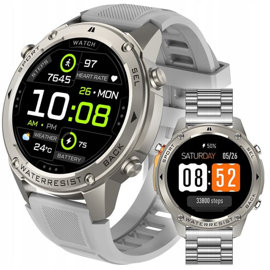 SMARTWATCH ZEGAREK MĘSKI GPS MENU PL WODOODPORNY ROZMOWY SPORT SMART WATCH Nexano