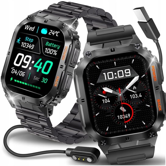Smartwatch Zegarek Męski Menu Polskie Sport Puls Rozmowy Smart Watch Amoled JG Smart