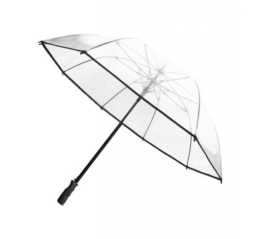 Smati, Długi parasol przezroczysty GOLF, czarna bordiura Smati
