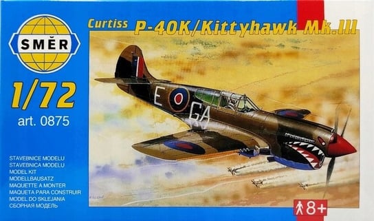 Smer 0875 Samolot Curtiss P-40K - Kittyhawk Mk.III 1:72 Model do sklejania Směr