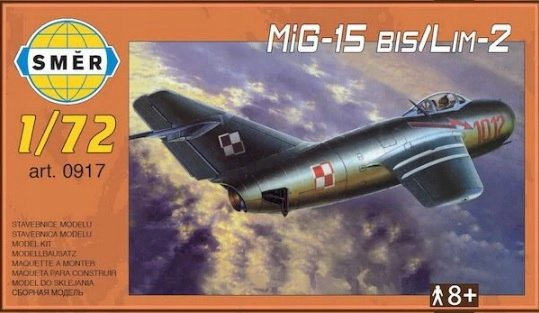 Smer 0917 Samolot MiG-15 bis / LiM-2 1:72 Model do sklejania Směr