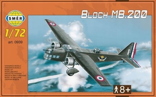 Smer 0939 Samolot Marcel Bloch MB-200 1:72 Model do sklejania Směr