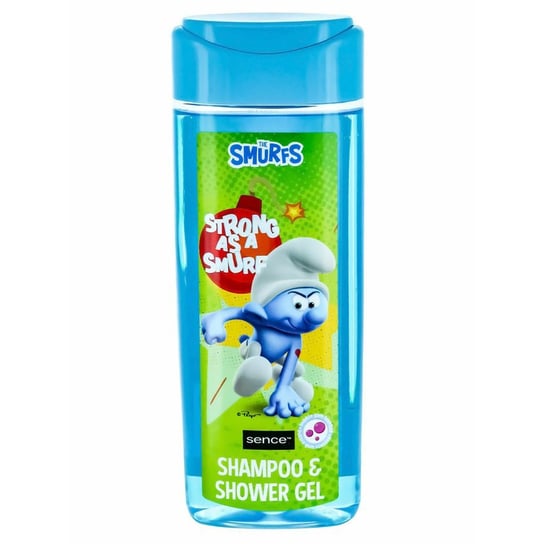 Smerfy szampon i żel pod prysznic 2 W 1 zapach gumy balonowej pojemność 210 ml Strong as a Smurf dla dzieci 3+ Inna marka