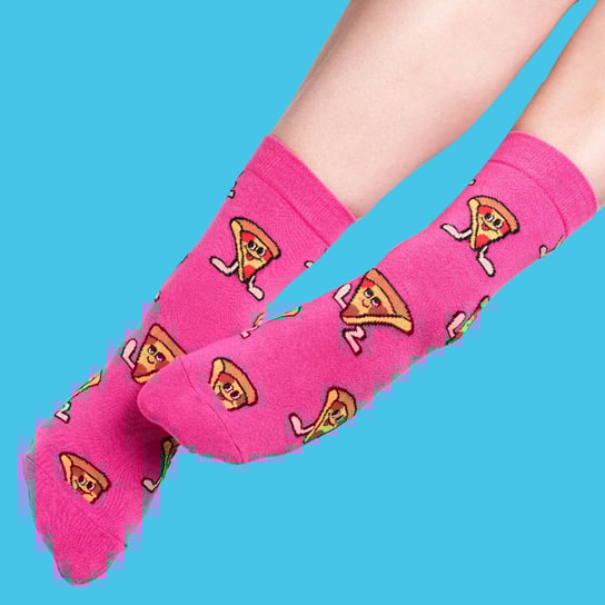 Śmieszne skarpetki TAŃCZĄCA PIZZA - Wesołe skarpetki na prezent CandySox