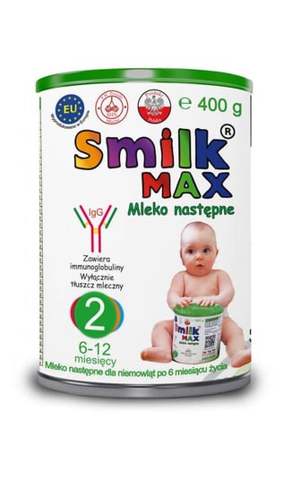 Smilk Max 2, mleko dla niemowląt, 400 g Smilk