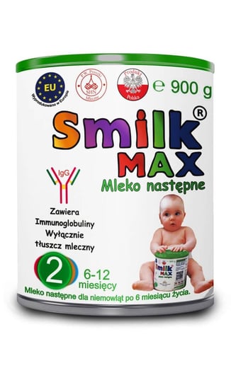 Smilk Max 2, mleko dla niemowląt, 900 g Smilk