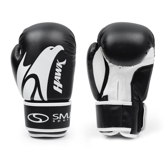 SMJ, Rękawice bokserskie, Hawk 2019 Black, czarny, rozmiar 12 SMJ Sport