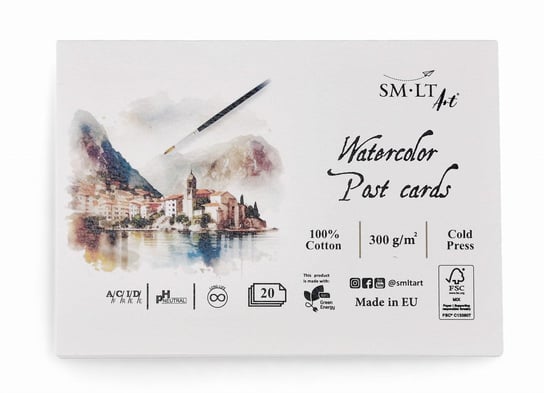 SMLTArt Pocztówka Watercolour 105X150MM  300G 20 ARK PC-20(300)/FSC Inna marka