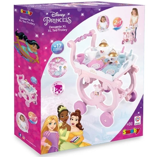 SMOBY Disney Princess Księżniczki Disneya Wózek z Zastawą + 17 akcesoriów Smoby