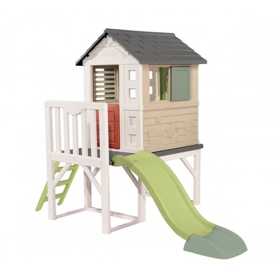 SMOBY DOMEK NA PALACH ZE ZJEŻDŻALNIĄ Smoby