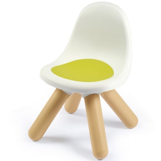 SMOBY Krzesełko z Oparciem Ogrodowe Do Pokoju Biało-Zielone Smoby