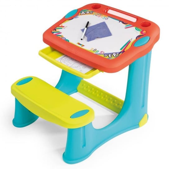 Smoby, zabawka edukacyjna stolik z tablicą do rysowania Smoby
