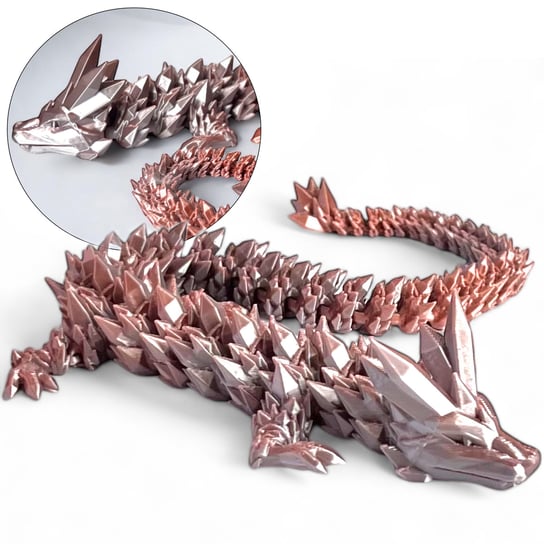 Smok 3D Dragon 35cm Figurka smoka Kryształowy smok Dzień dziecka prezent Kajawis