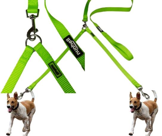 Smycz dla dwóch psów PODWÓJNA zielona 164 cm Inna marka