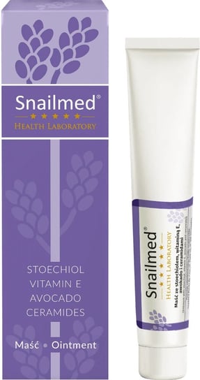 Snailmed, Odbudowująca Maść na rozstępy ze stoechiolem, witaminą E, olejkiem z awokado oraz ceramidami, 25ml snailmed
