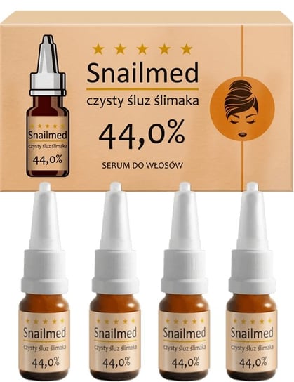 Snailmed Serum do skóry głowy i włosów. Kuracja miesięczna 4x8 ml Produkt Polski snailmed