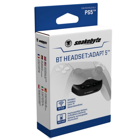 snakebyte bluetooth adapter do słuchawek PS5 Snakebyte