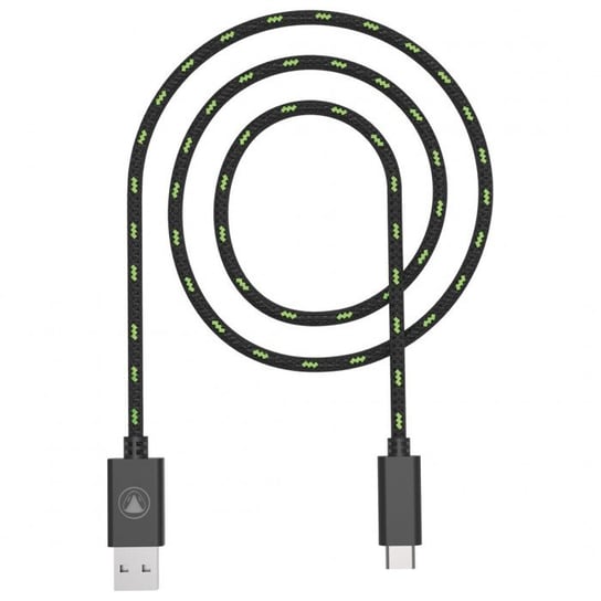 Snakebyte Kabel USB 2.0 A na USB-C Trzymetrowy Czarno zielony snakebyte