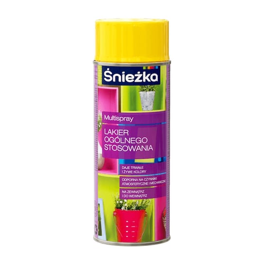 Śnieżka Multispray Lakier ogólnego stosowania uniwersalny żółty RAL1023 400 ml Śnieżka