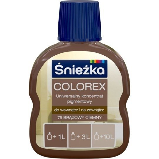 ŚNIEŻKA PIGMENT COLOREX 100ML BRĄZOWY CIEMNY 75 Śnieżka