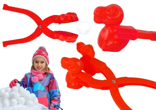 Śnieżkomat Do Śniegu Maszynka Do Robienia Śnieżek Dinozaur Czerwony Inna marka
