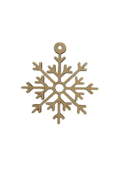 Śnieżynka drewniana na choinkę święta bombka dekor - zestaw 10 szt. Warsztat-Deko