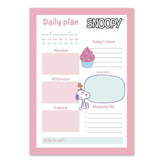 Snoopy - Planner dzienny A5 Forcetop