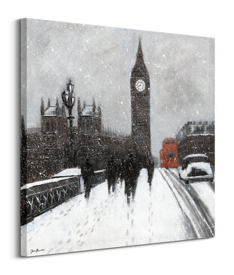 Snow Men, Westminster Bridge - obraz na płótnie Art Group