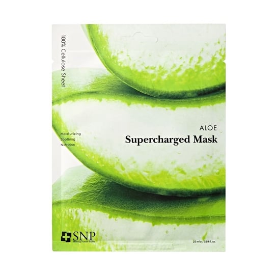 Snp, Aloe Supercharged Mask, Łagodząca Maska W Płachcie Z Aloesem, 25 Ml SNP