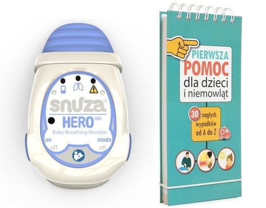 SNUZA HERO MD PREMIUM PROTECTION 2021 - przenośny monitor oddechu dla niemowląt + Poradnikiem "Pierwsza pomoc" Snuza