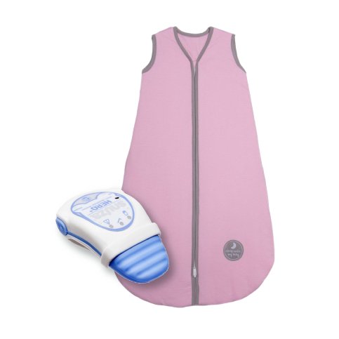 SNUZA HERO MD PREMIUM PROTECTION 2021 - przenośny monitor oddechu dla niemowląt w zestawie ze śpiworkiem do spania Natulino BabyComfort Natural Pink 0-6m, nieocieplany Snuza