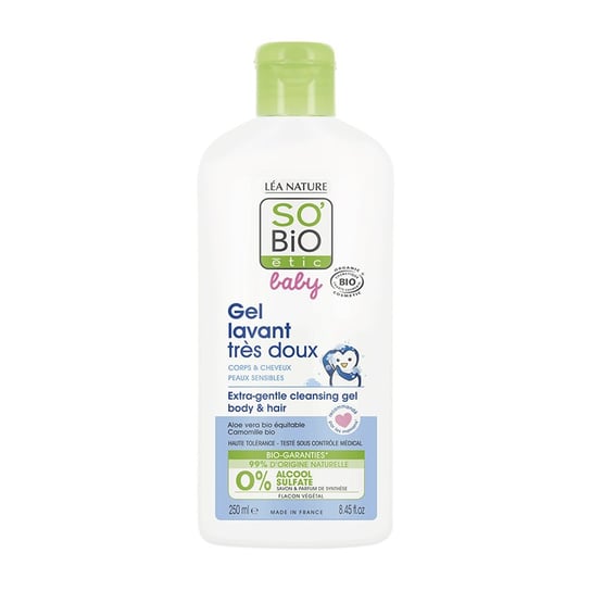 So bio Étic, Organiczny płyn do mycia ciała i włosów dla niemowląt i dzieci, 250 ml So Bio