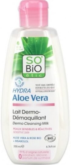 So Bio, hipoalergiczne mleczko do demakijażu cery wrażliwej Bio Aloes, 200 ml So Bio