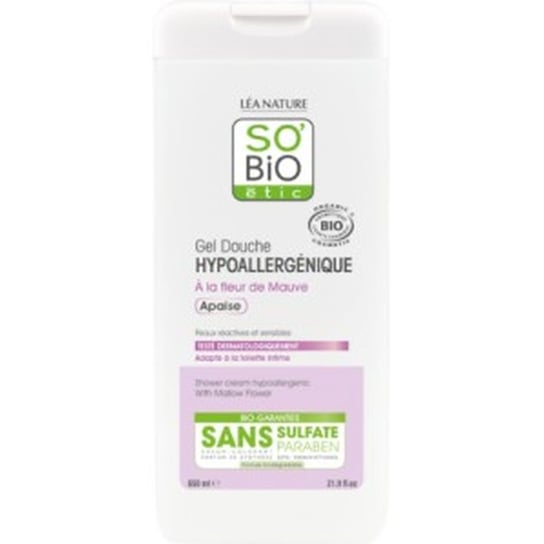 So Bio, hipoalergiczny krem pod prysznic i do kąpieli Kwiat Malwy bez sulfate, 650 ml So Bio