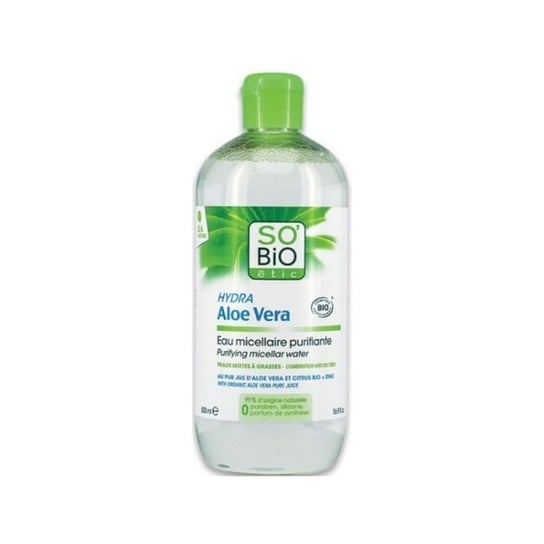 So Bio, oczyszczająca i matująca woda micelarna do demakijażu Bio Aloes, 500 ml So Bio