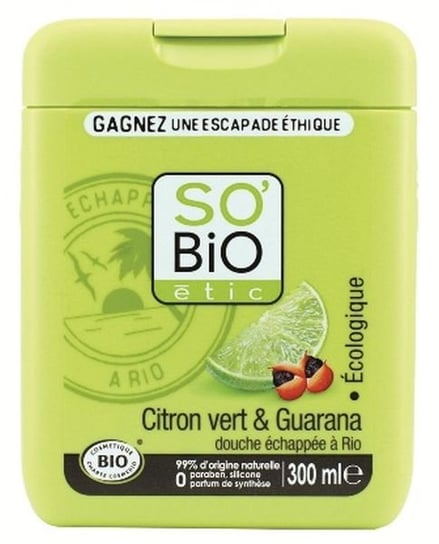 So Bio, żel pod prysznic limonka i guarana, 300 ml So Bio