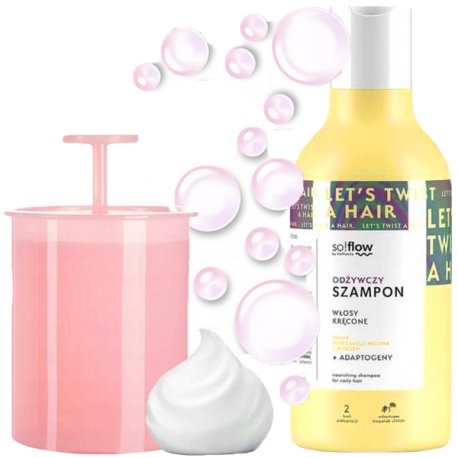 So!Flow szampon do włosów kręconych Melon naturalny 400ml + SPIENIACZ So!Flow